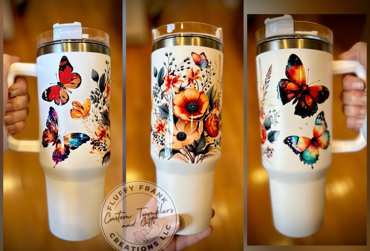 40oz Handled tumblers - FluffyFrankCreationsLLC