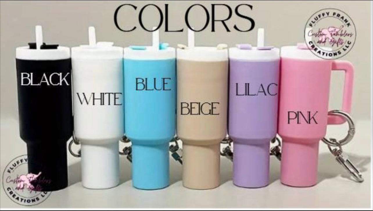 Tumbler keychain/lip balm holder/trinket holder