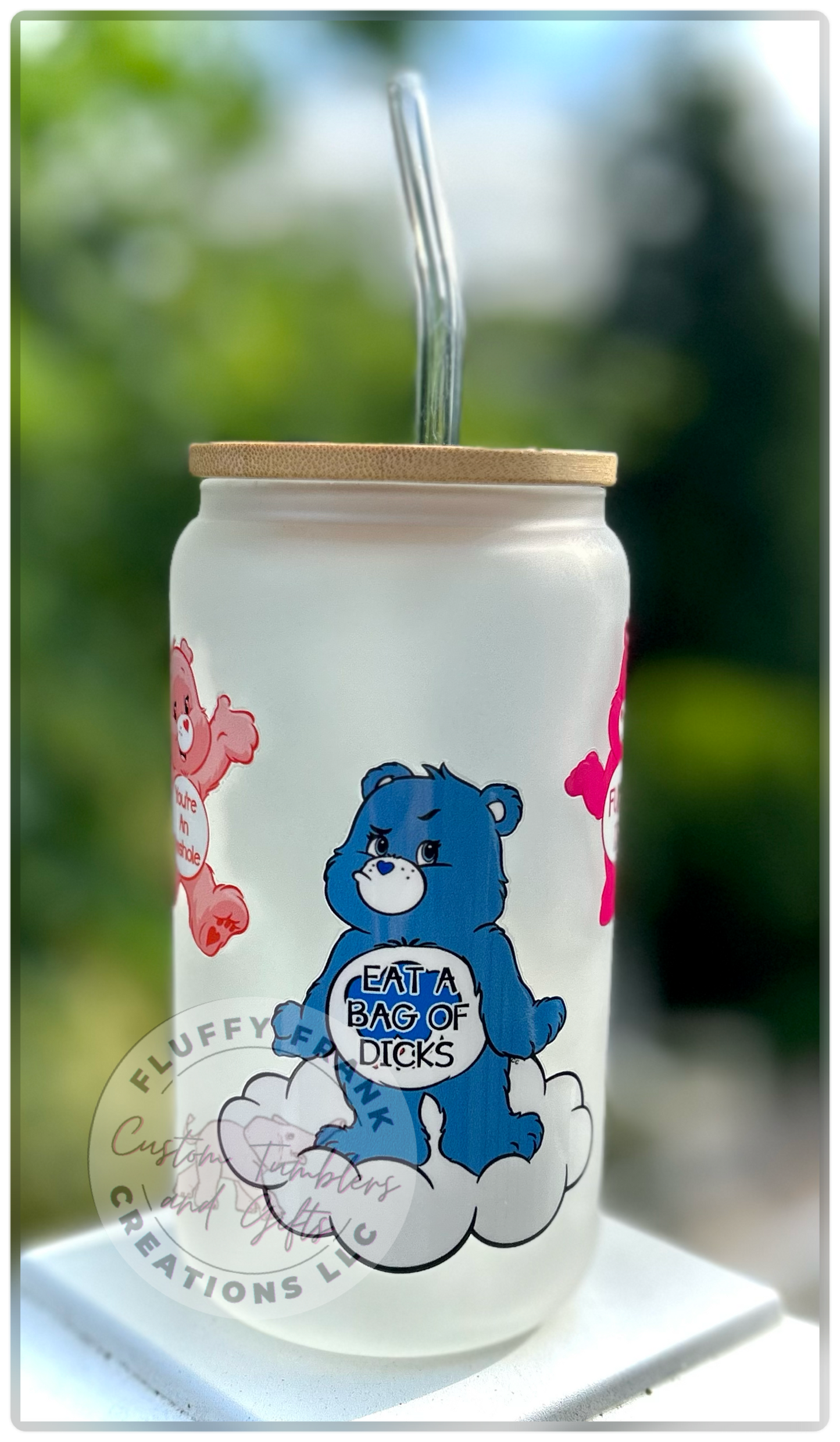 Naughty Bears 16oz glass