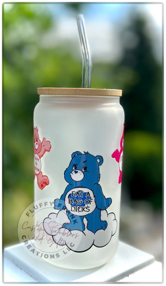 Naughty Bears 16oz  glass