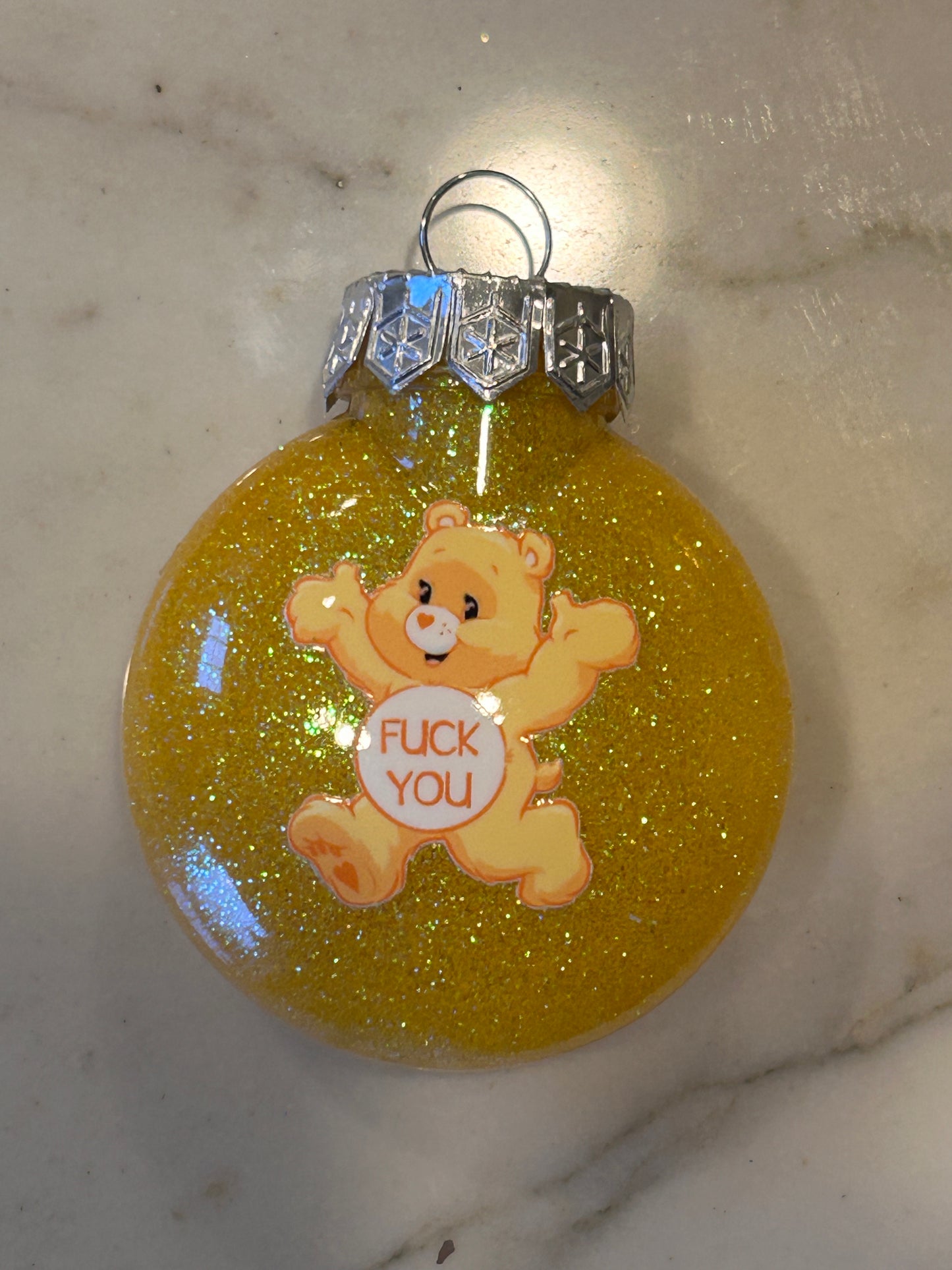 Mini Naughty bear Disc ornament