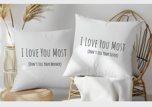 Favorite Sibling Throw Pillow