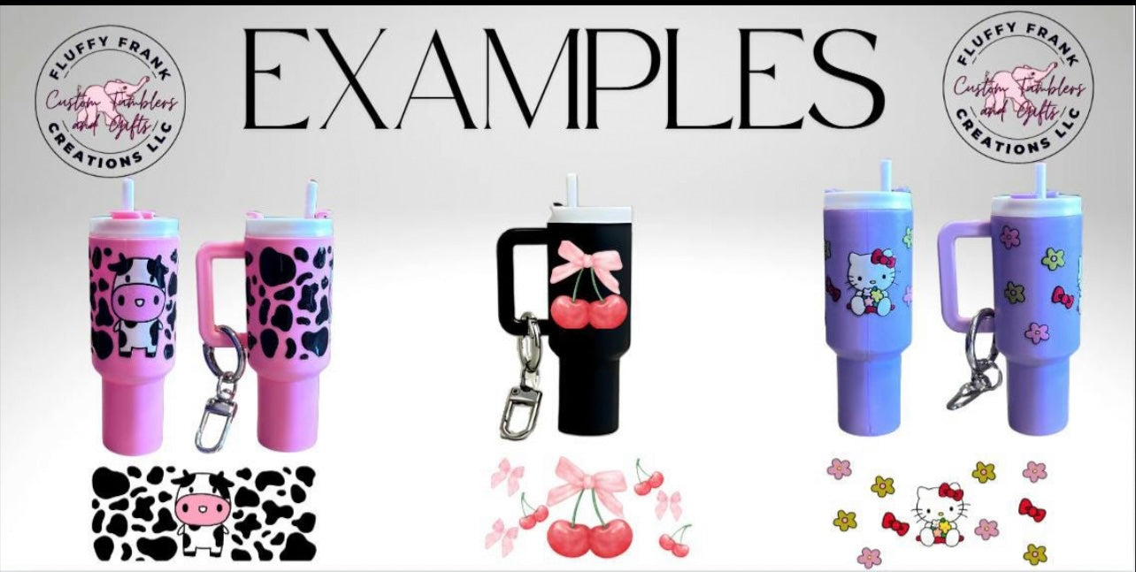 Tumbler keychain/lip balm holder/trinket holder