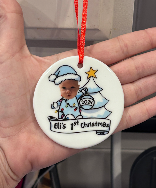 Baby's First Christmas Ornament - use your photo