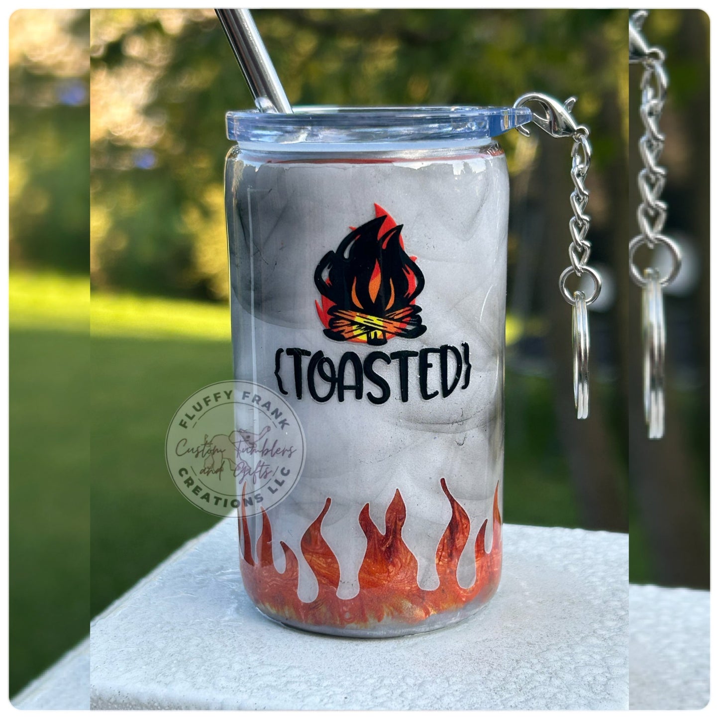 3oz Skinny Mini/Shot /tumbler - epoxy/glitter - FluffyFrankCreationsLLC
