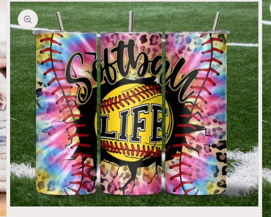 Softball Life 20oz Skinny