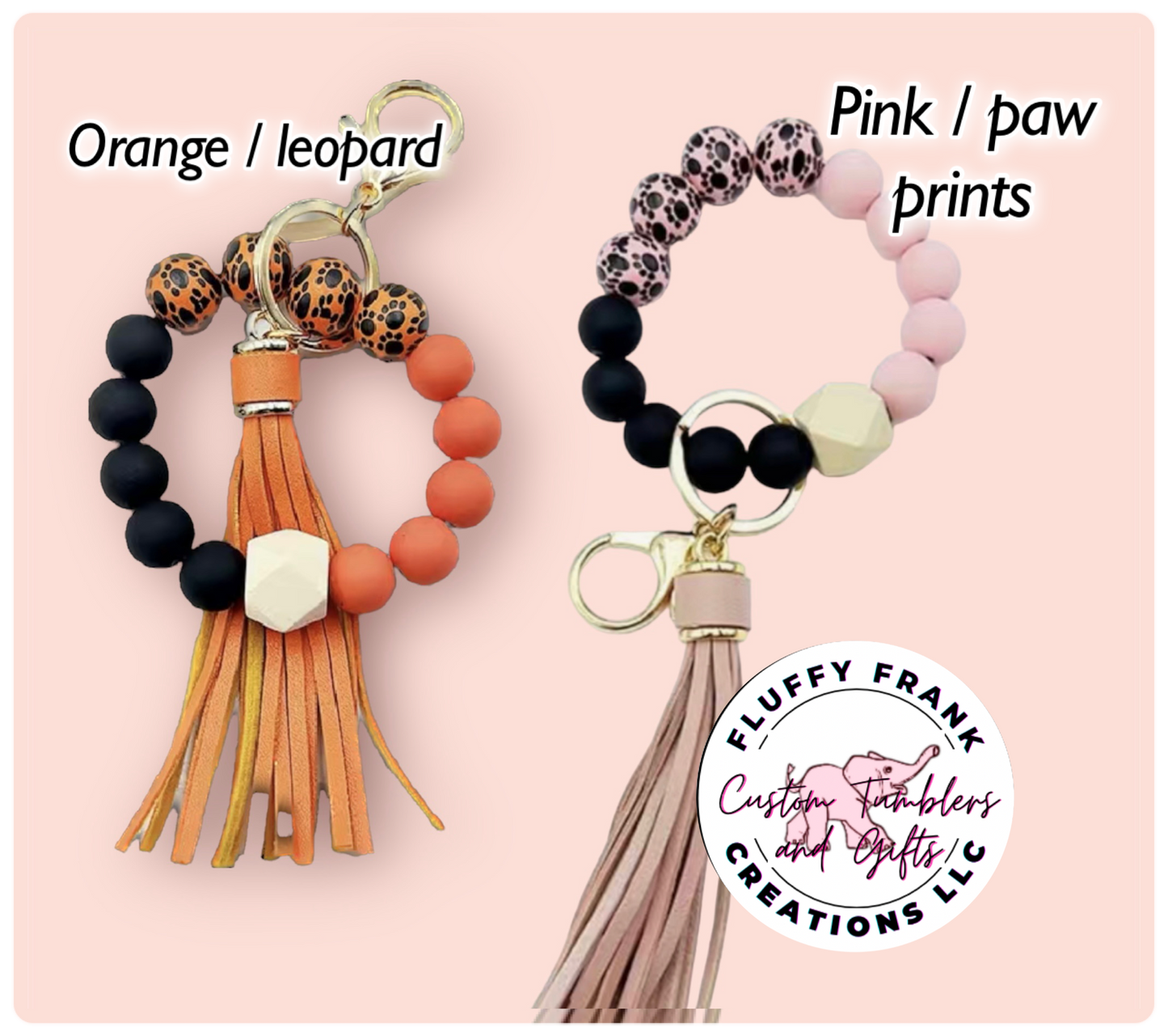 Silicone bead wristlet