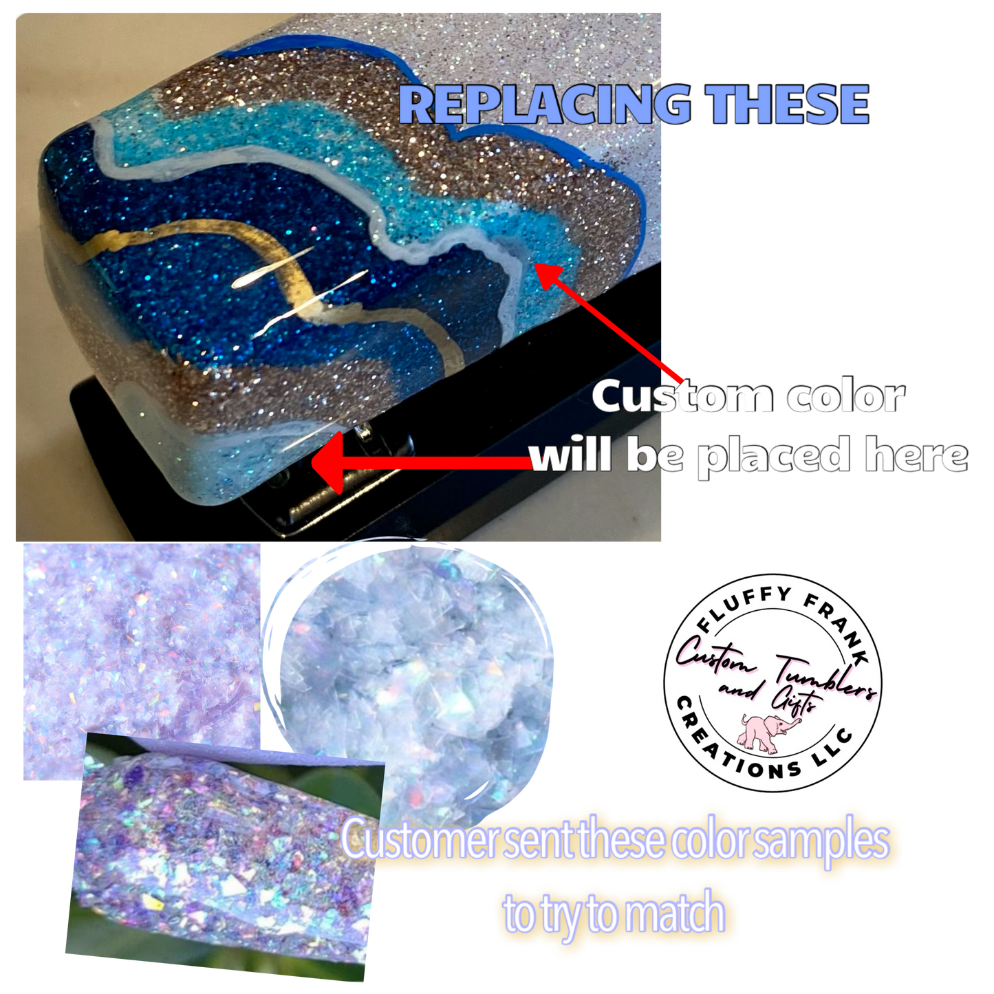 Custom Geode Desk Set