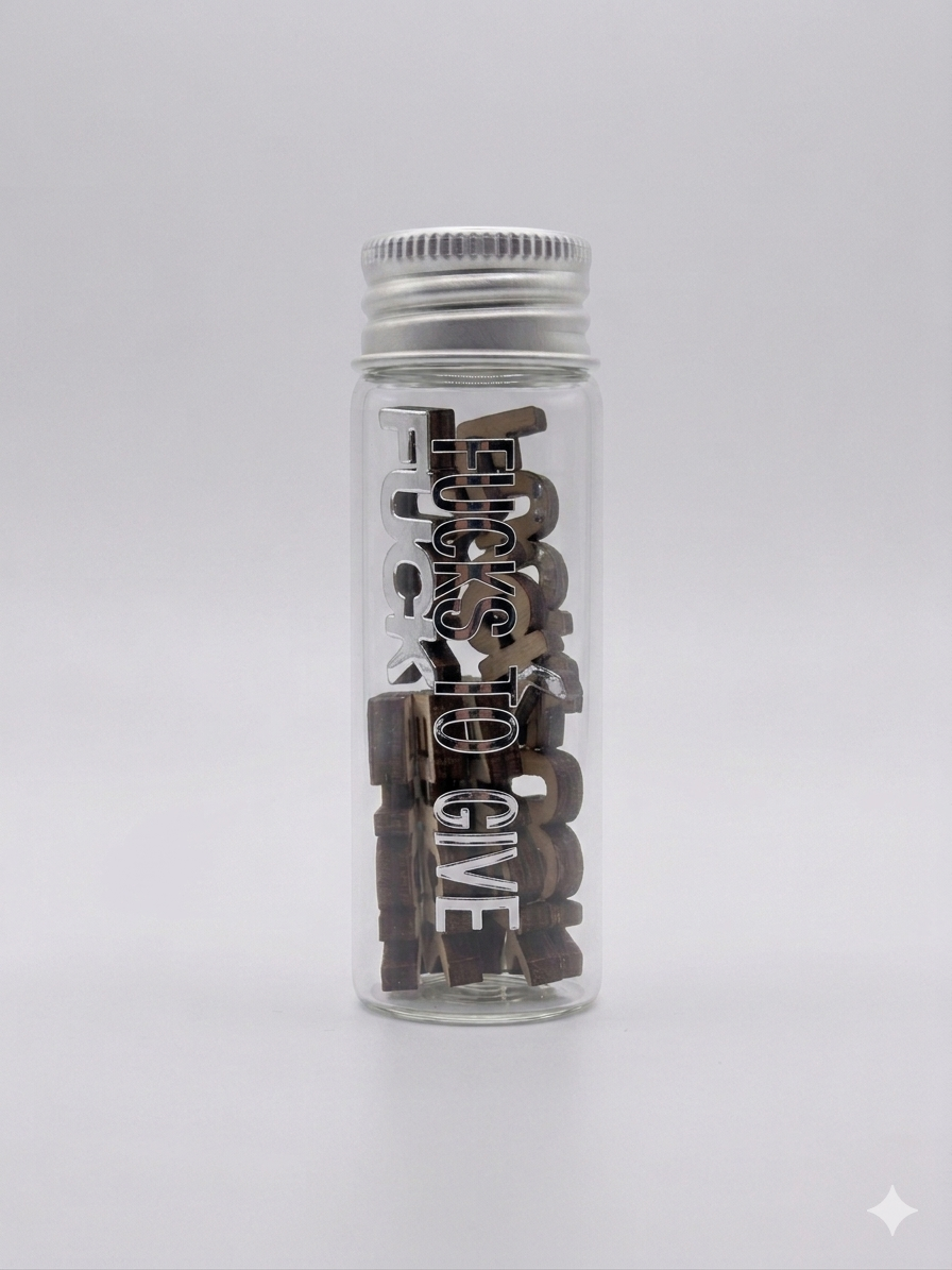 Jar of Fucks to Give – Funny Novelty Gag Gift & Desktop Decor