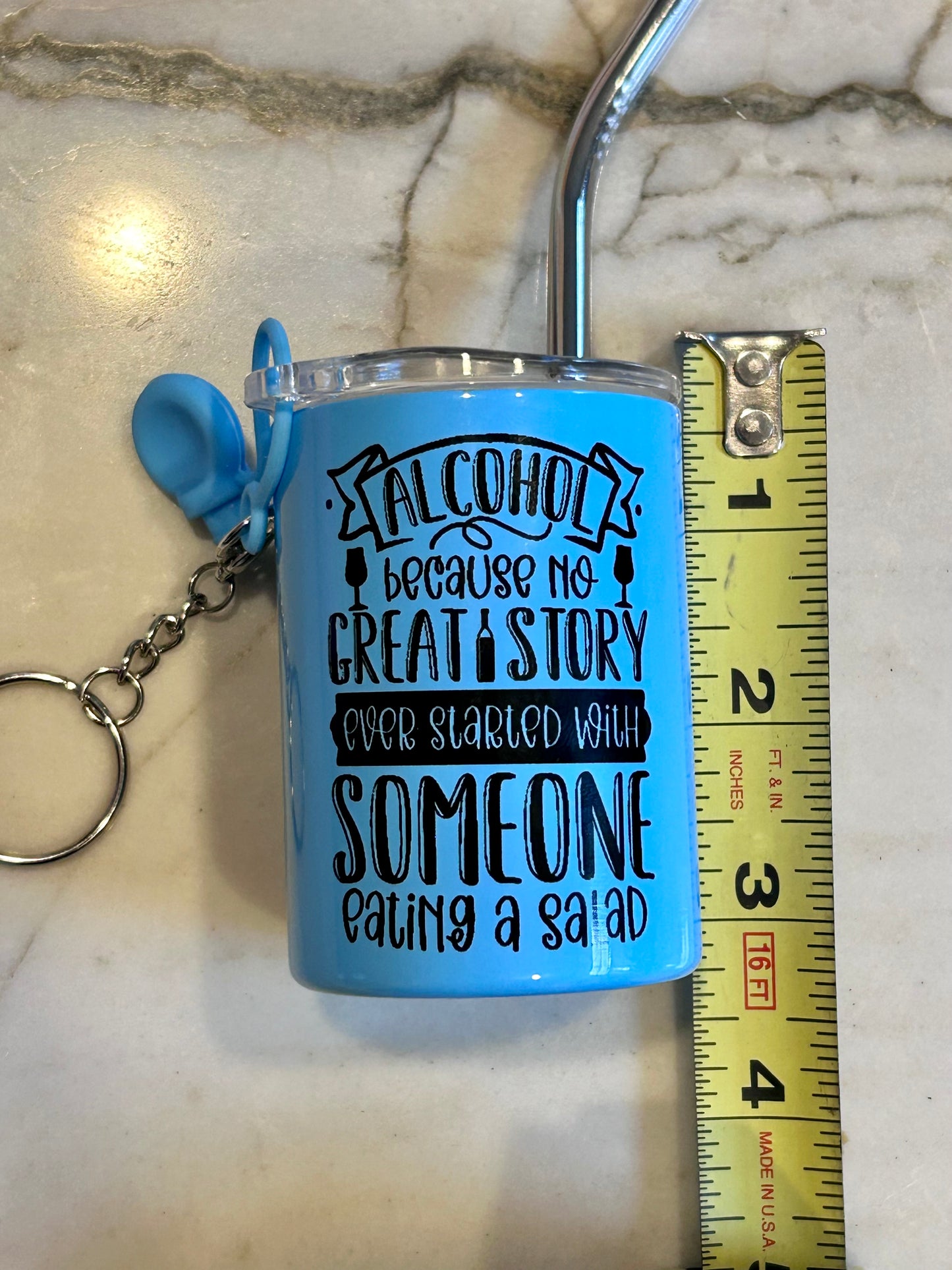Mini tumbler keychain