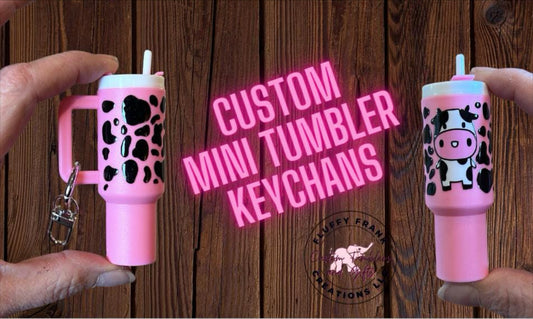 Tumbler keychain/lip balm holder/trinket holder