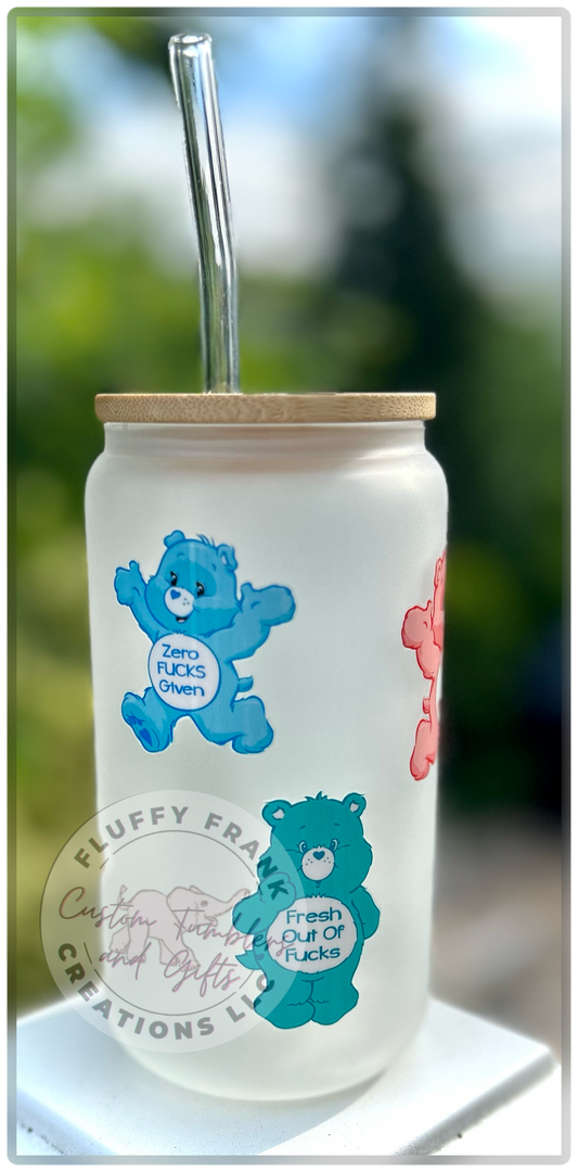 Naughty Bears 16oz  glass