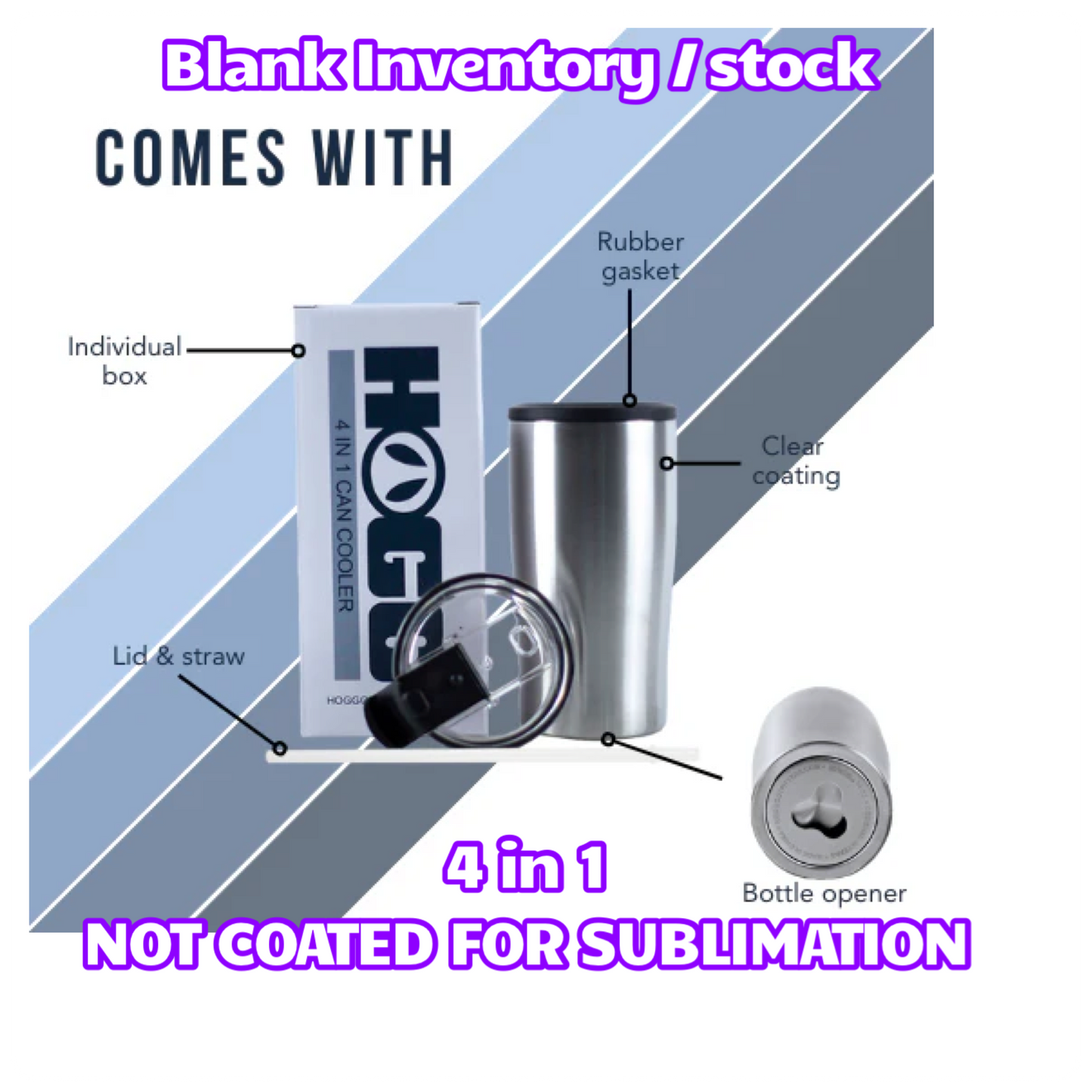 4 in 1 Koozie / Tumbler w/ bottle opener