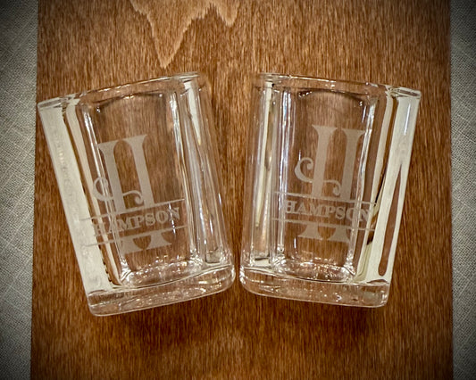 Personalized Leather Flask & Custom Wood Gift Set