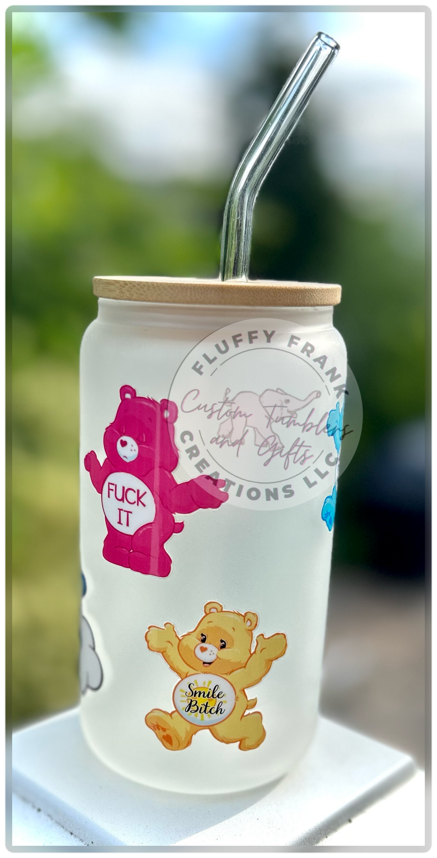 Naughty Bears 16oz glass