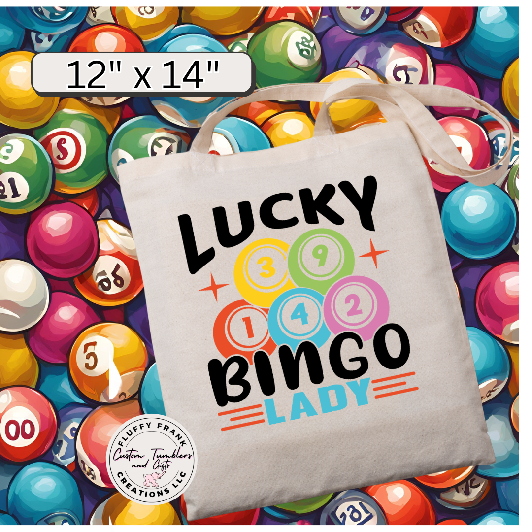 Bingo Tote| lucky bingo bag | bingo bag | bag for bingo | 12x14 tote | bingo accessories