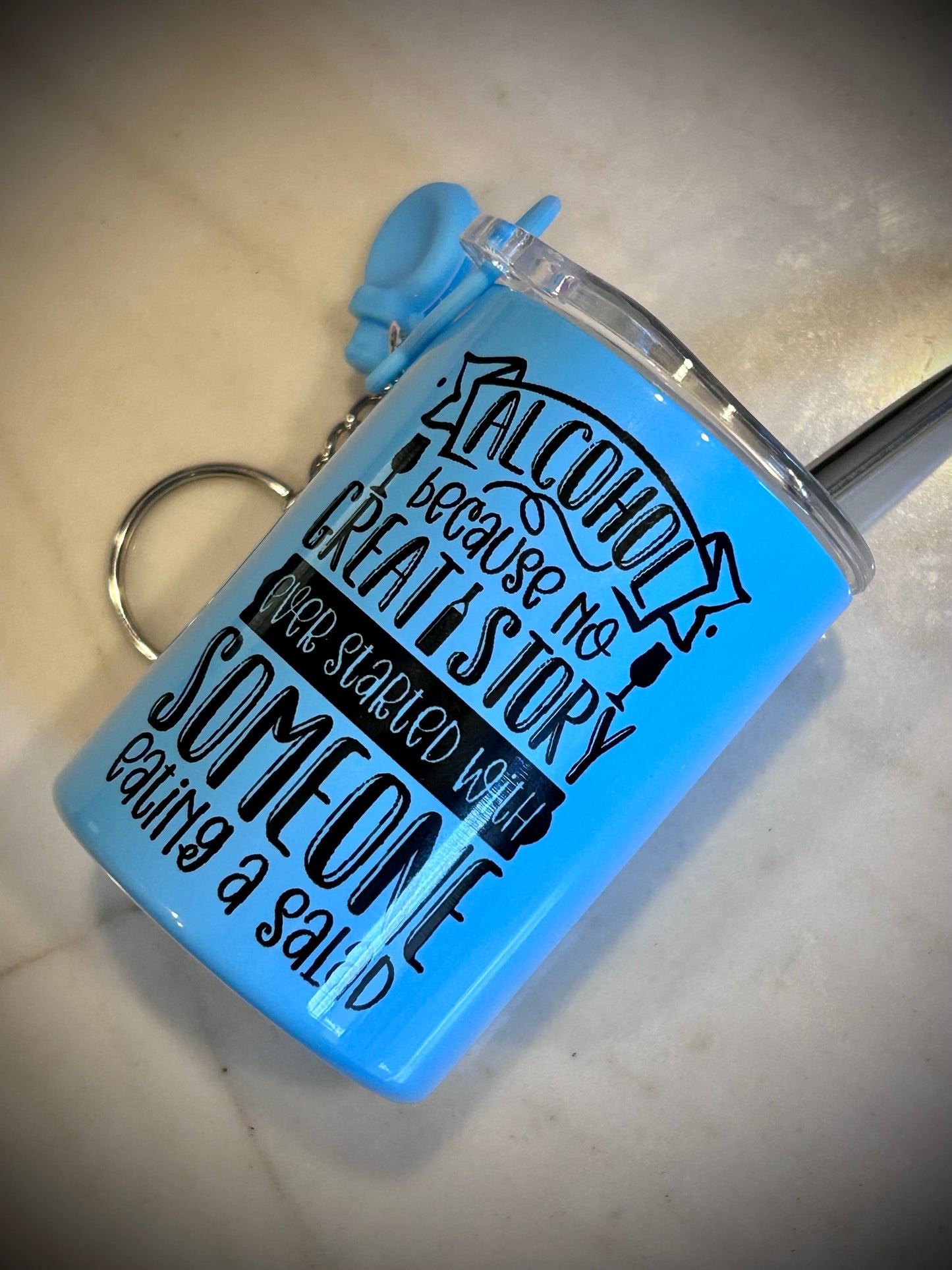 Mini tumbler keychain