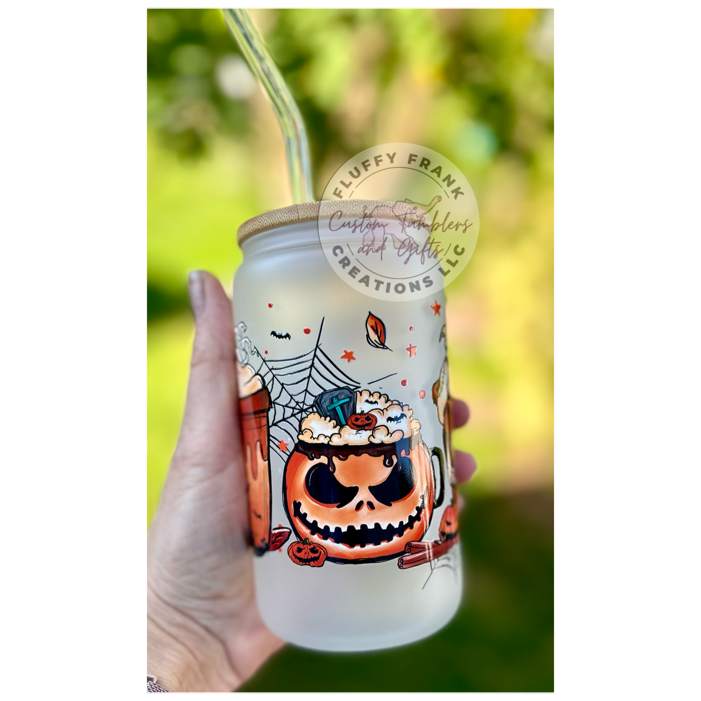 NBC coffee 16oz glass (frosted)