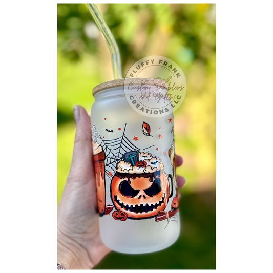 NBC coffee 16oz  glass (frosted)