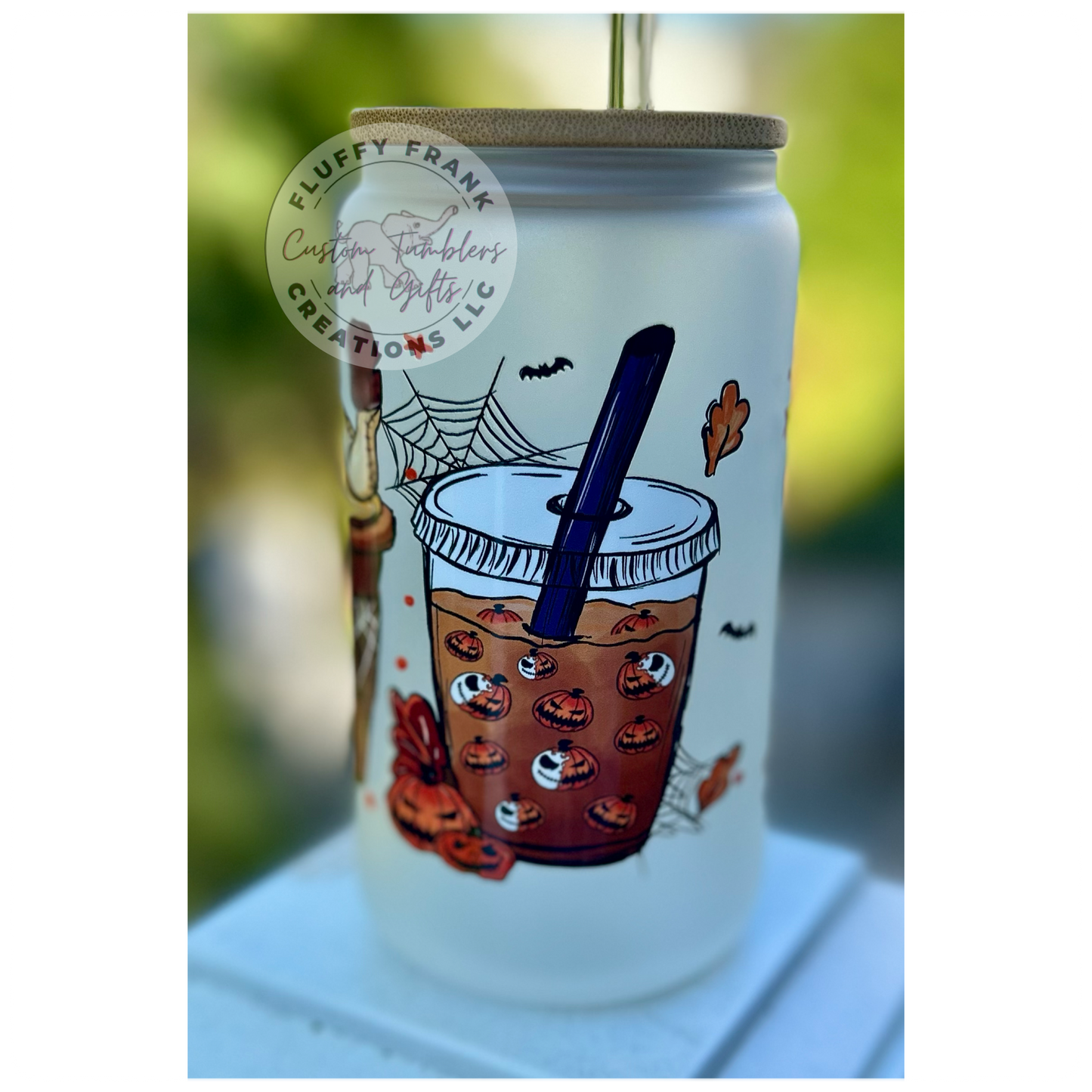 NBC coffee 16oz glass (frosted)