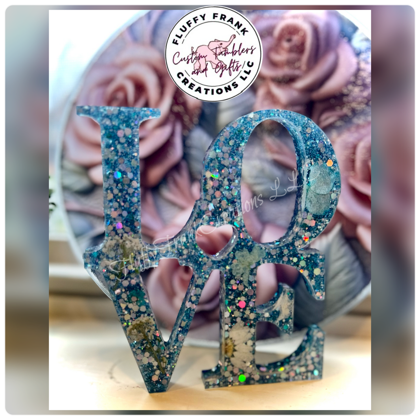 Love resin sign (vertical)