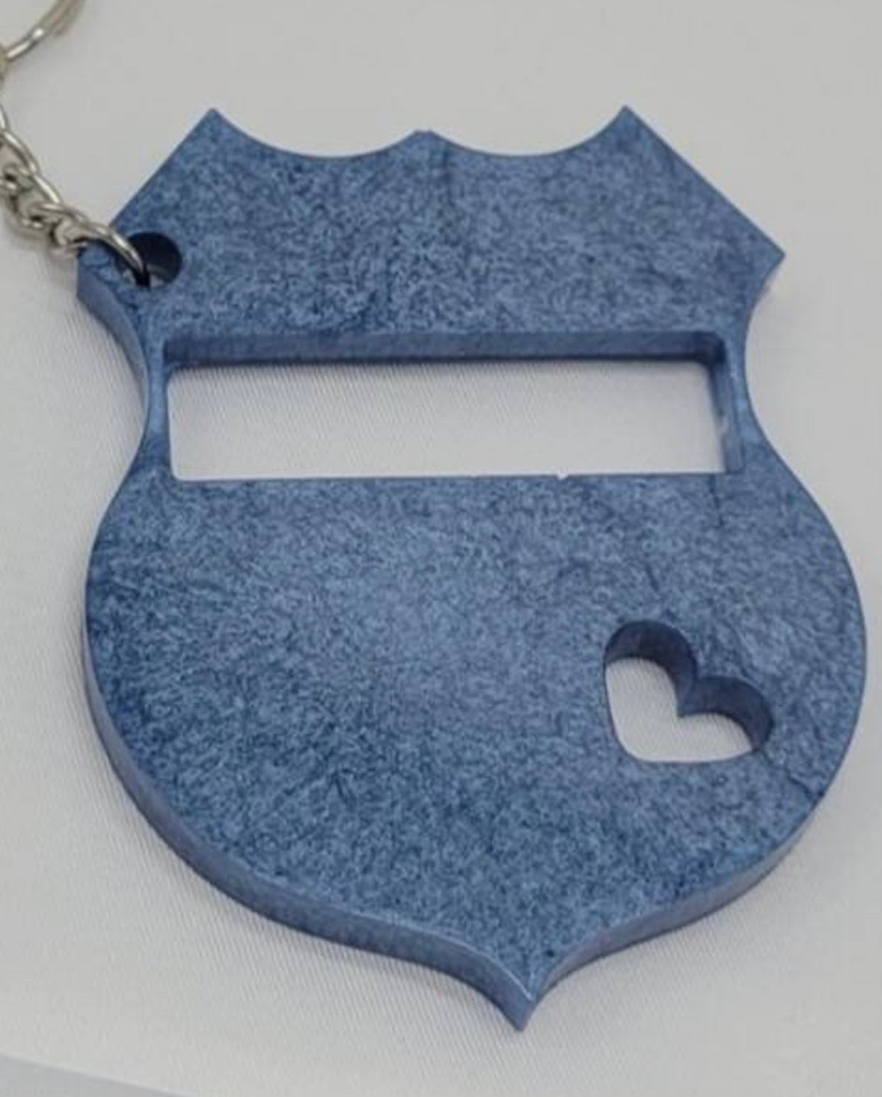 Back the Blue / Thin Blue Line keychain - FluffyFrankCreationsLLC