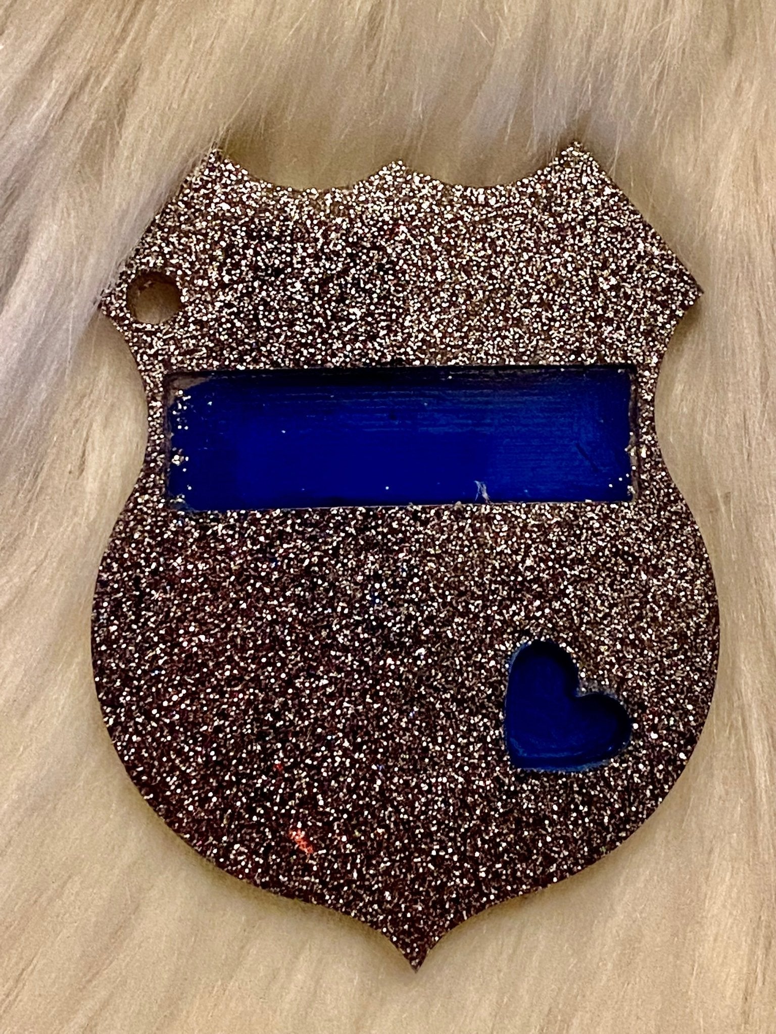 Back the Blue / Thin Blue Line keychain - FluffyFrankCreationsLLC