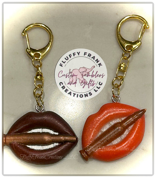 Bite Me Lips Keychain - FluffyFrankCreationsLLC