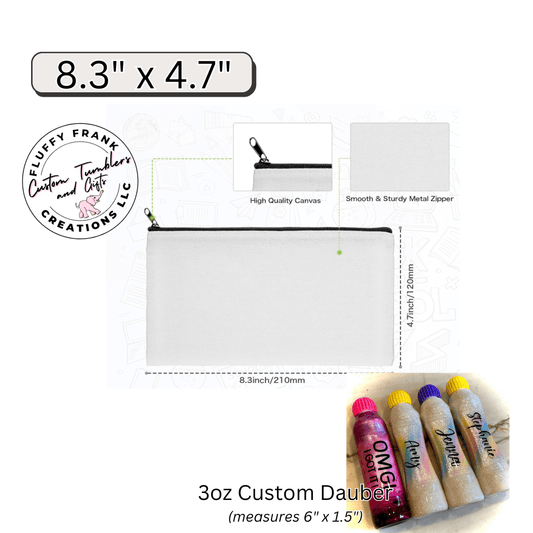 Canvas Bingo Themed Zipper pouch - FluffyFrankCreationsLLC