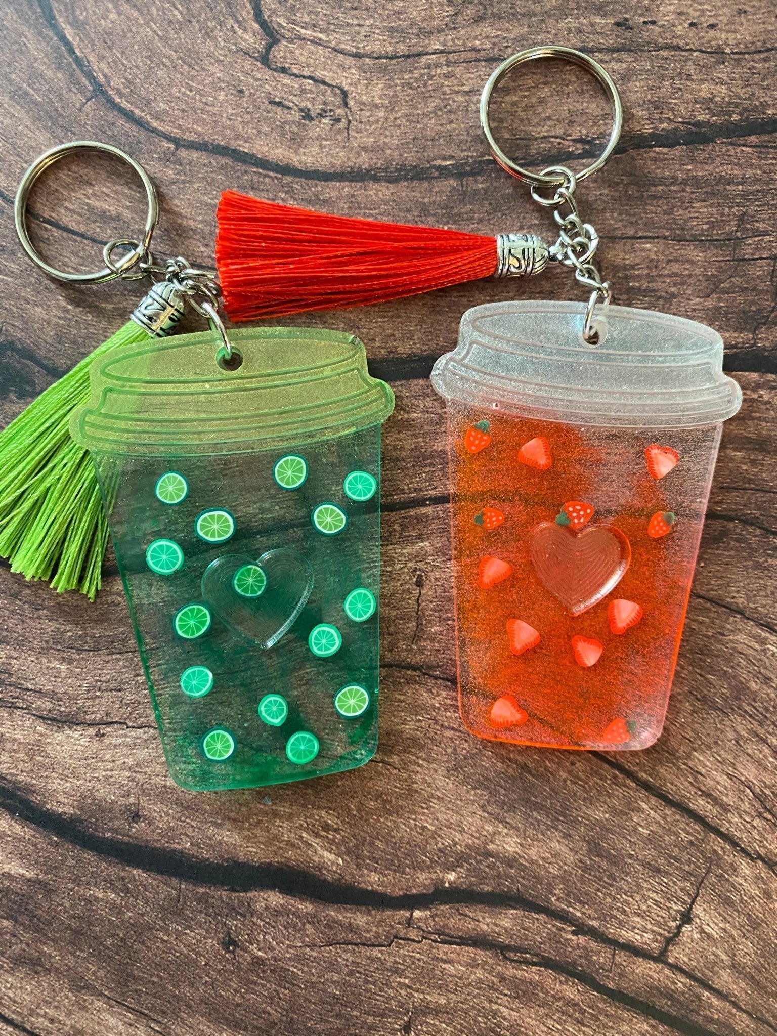 Coffee cup resin keychain - FluffyFrankCreationsLLC