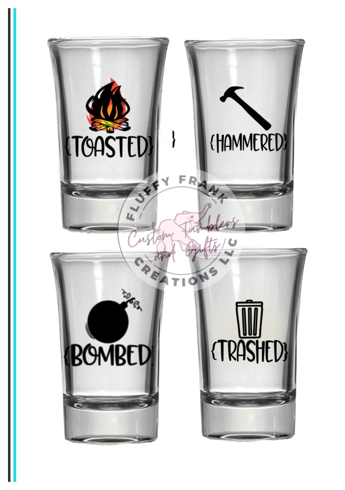 Create your own Shot Glass Set - FluffyFrankCreationsLLC