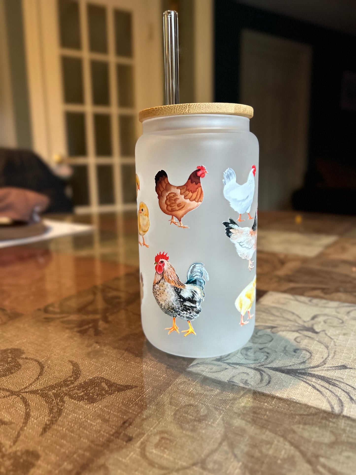 Mothercluckers 16oz glass (frosted)