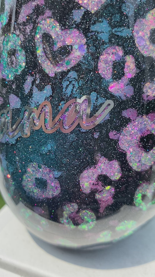 “Mama” rainbow black leopard