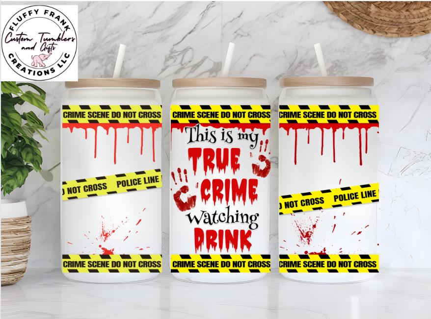 True Crime Junkie Glass