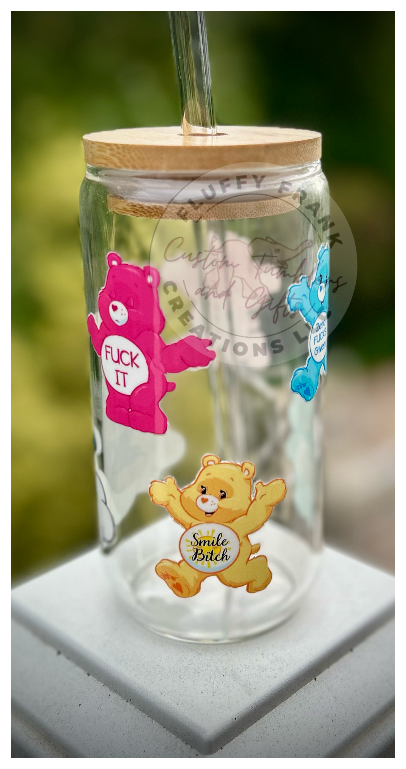 Naughty Bears 16oz glass