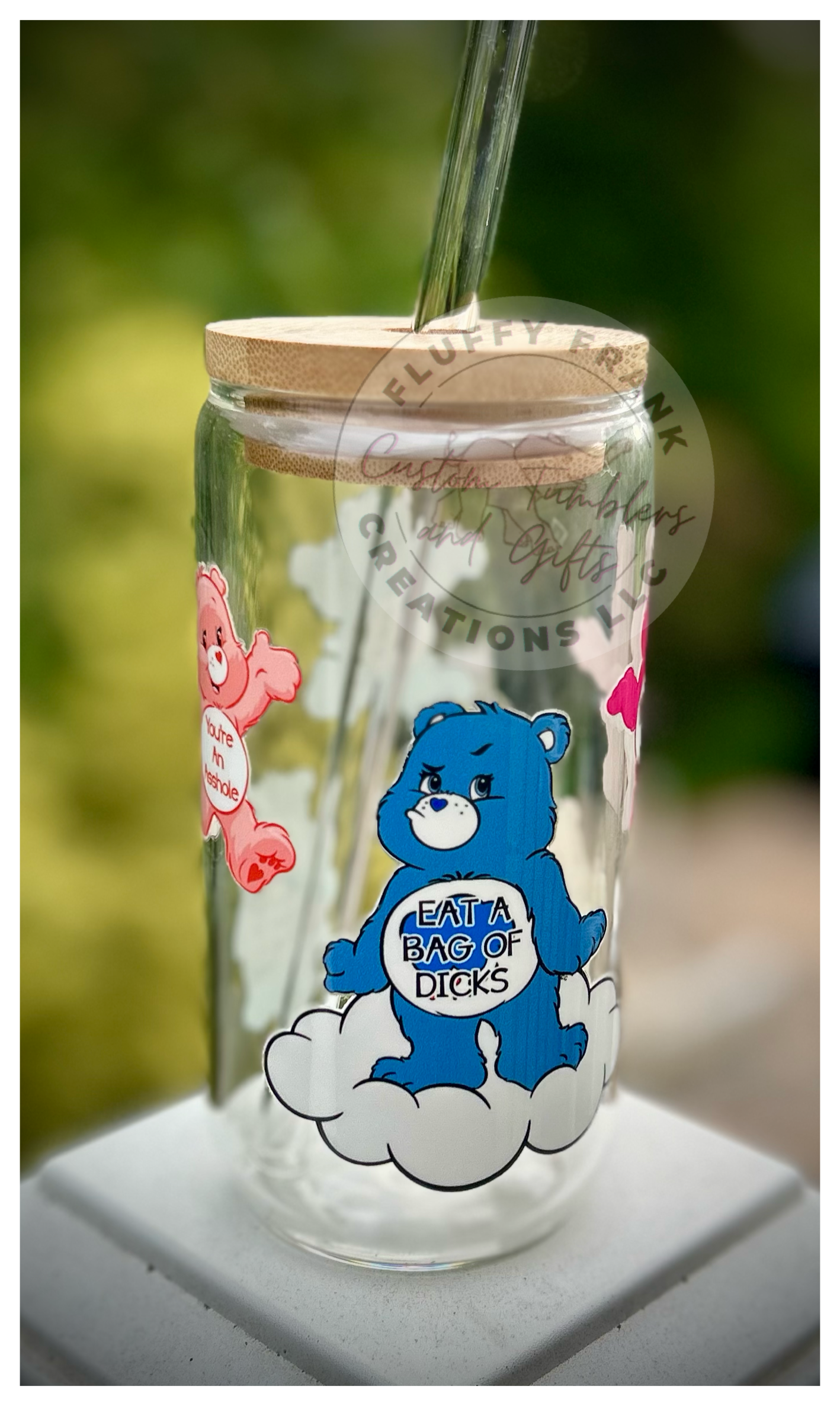 Naughty Bears 16oz glass