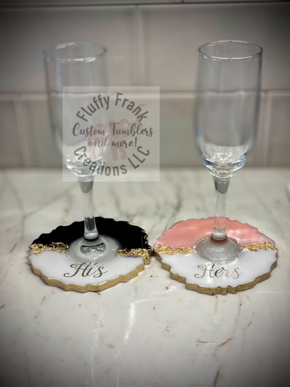 Geode champagne flute