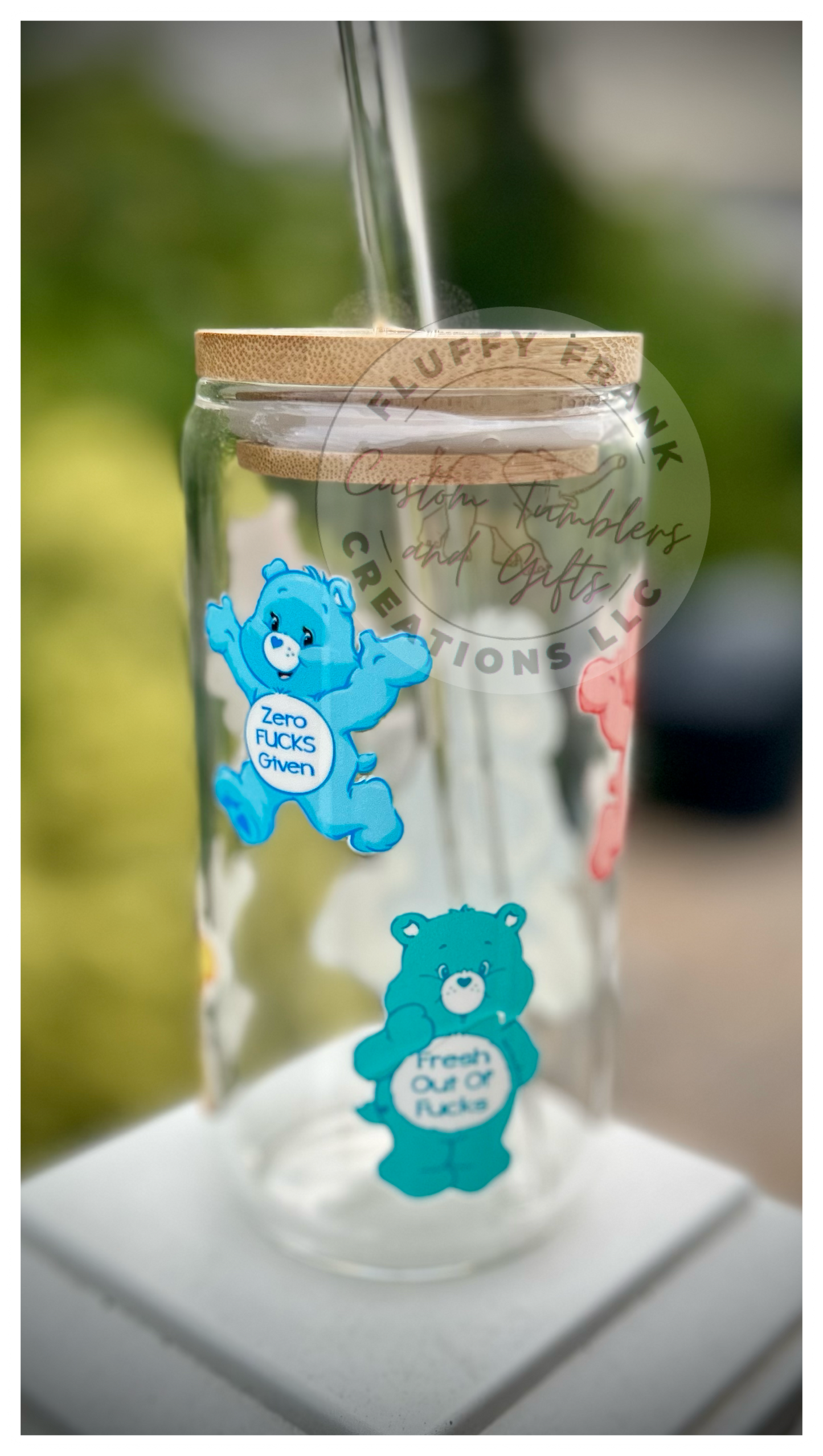 Naughty Bears 16oz glass