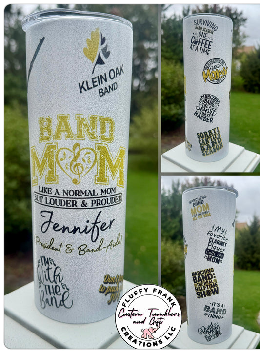 Band Mom 20oz Glitter Tumbler