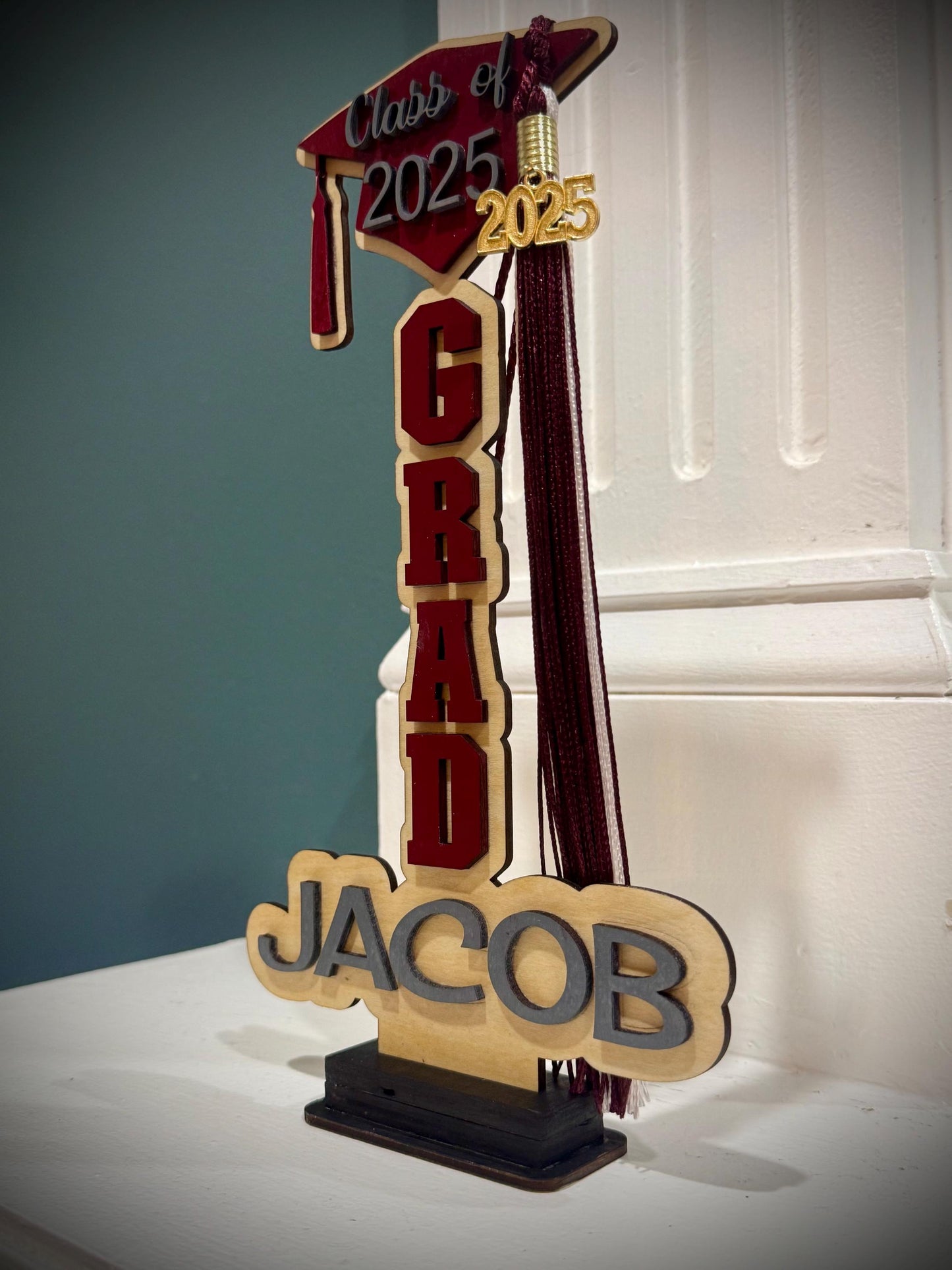 Graduation Tassel Holder Personalized, Class of 2026 Tassel Display, Custom Graduation Name Sign, Senior Graduation Gift