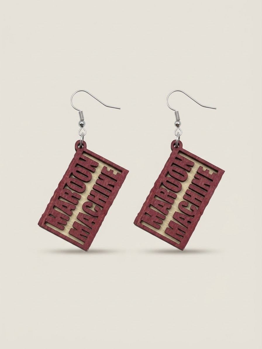 Maroon Machine Earrings