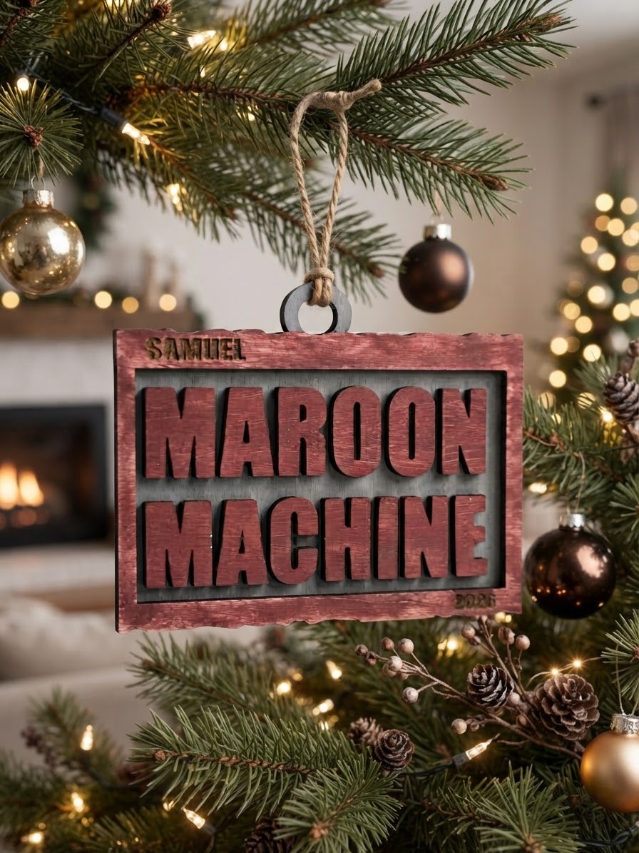 Maroon Machine Ornament