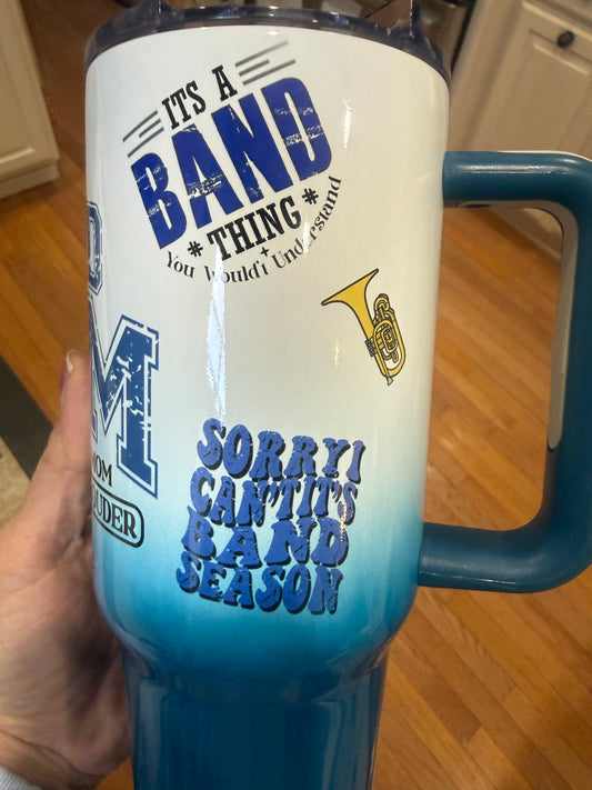 Band Mom Tumbler (game day edition - color)