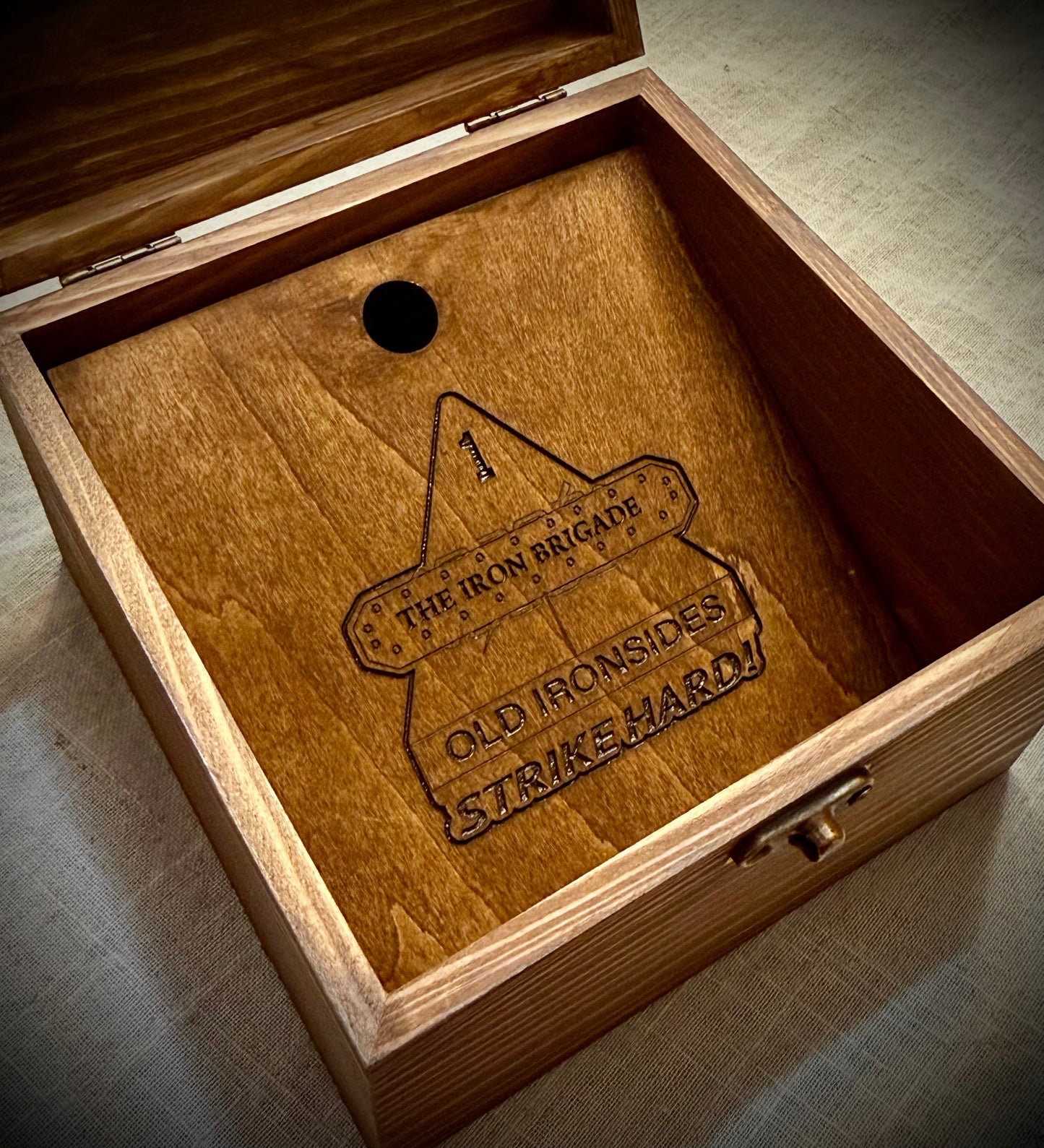 Personalized Leather Flask & Custom Wood Gift Set