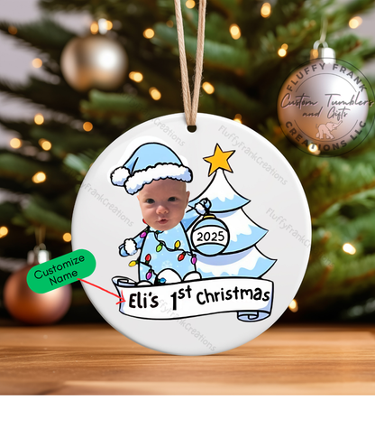 Baby's First Christmas Ornament - use your photo