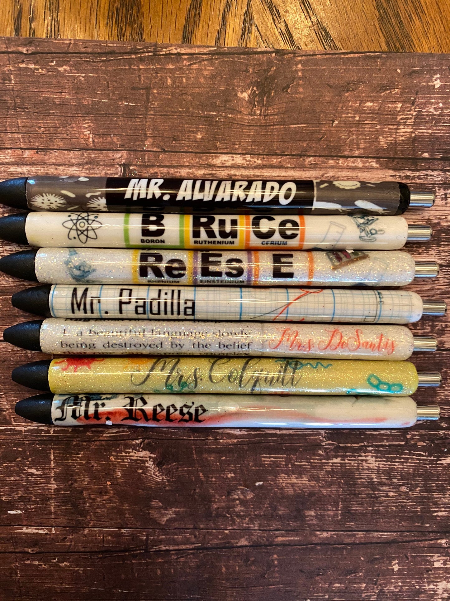 Inkjoy refillable personalized epoxy glitter pen | Custom Personalized Ink Joy Gel Pen | Teacher Gift