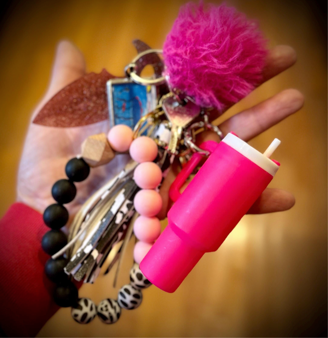 Tumbler keychain/lip balm holder/trinket holder