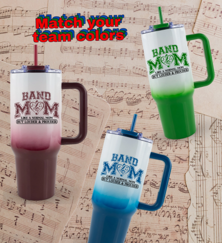 Band Mom Tumbler (game day edition - color)