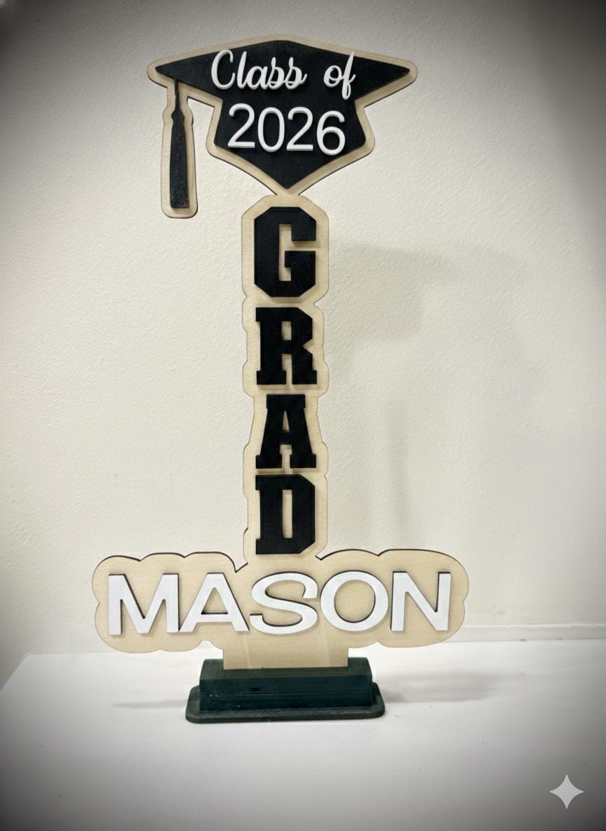 Graduation Tassel Holder Personalized, Class of 2026 Tassel Display, Custom Graduation Name Sign, Senior Graduation Gift