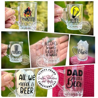 3oz beer mug shot glasses - FluffyFrankCreationsLLC